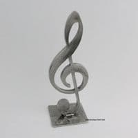 Clef de sol en étain
