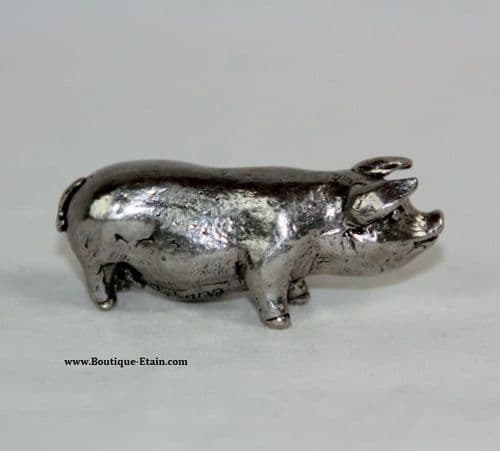 Cochon verrat, porc mâle en étain