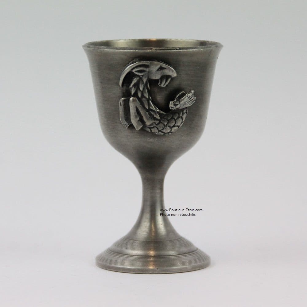 Coquetier astro en étain le Capricorne