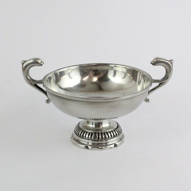 Coupe bourguignonne dauphins en étain brillant