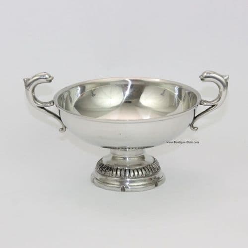 Coupe bourguignonne dauphins en étain brillant