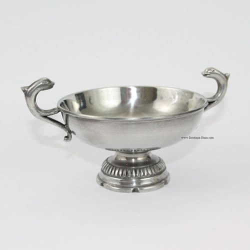 Coupe bourguignonne dauphins en étain mat