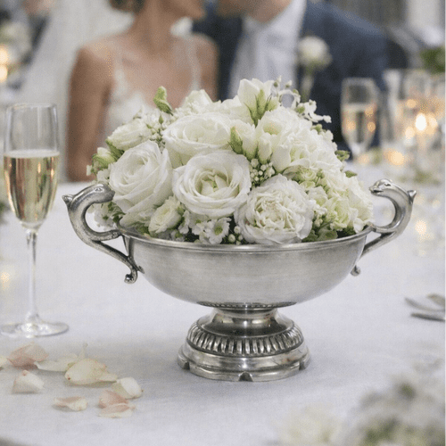 Coupe bourguignonne dauphins en étain mat