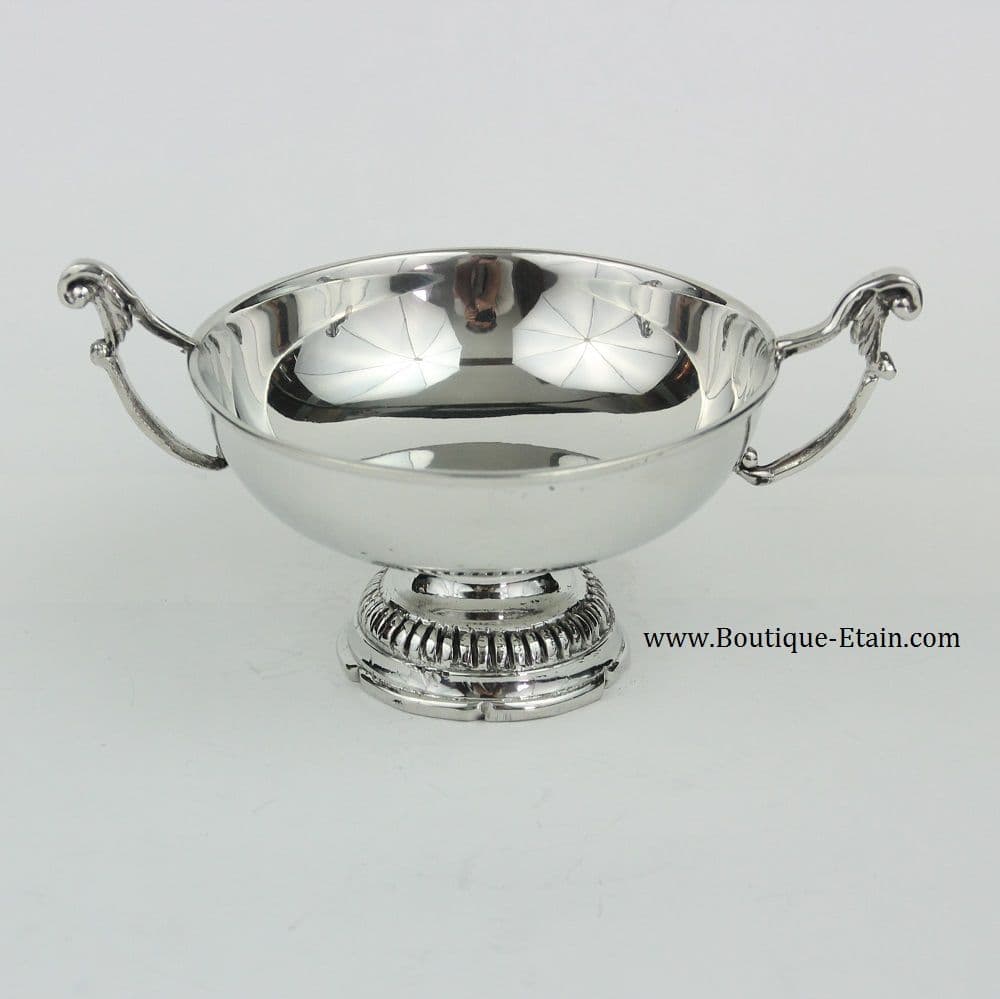 Coupe bourguignonne en étain brillant ∅10cm