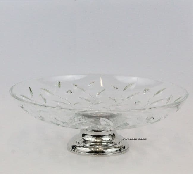 Coupe, coupelle à fruit pied en étain