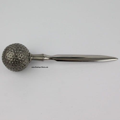 Coupe-papier ouvre-lettres balle de golf en étain