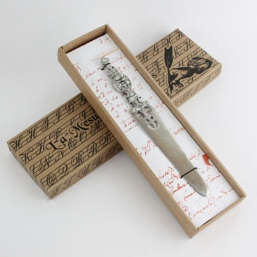 Coupe-papier ouvre-lettres en étain