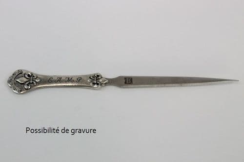 Coupe-papier ouvre-lettres en étain de Lys en étain