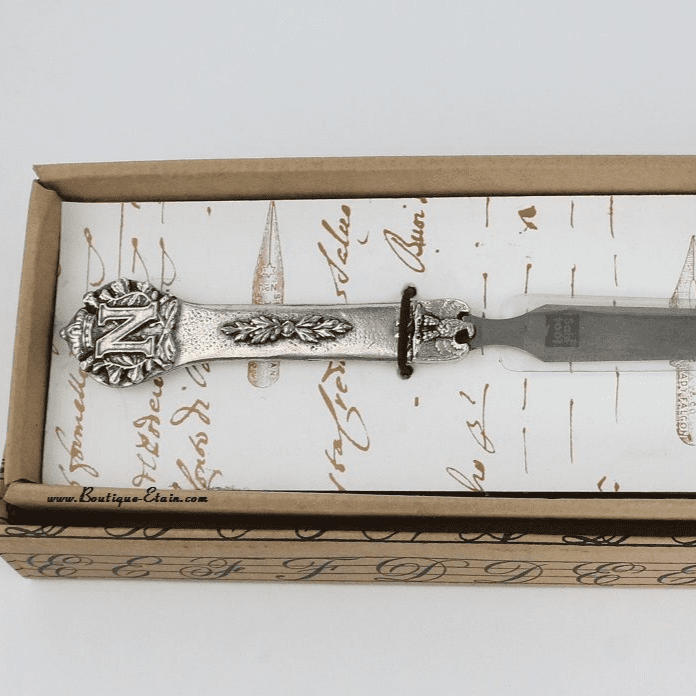 Coupe-papier ouvre-lettres en étain Napoléon