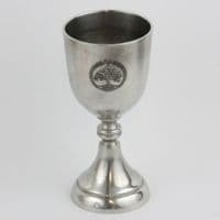 Coupe sur pied, verre à vin en étain forme T3