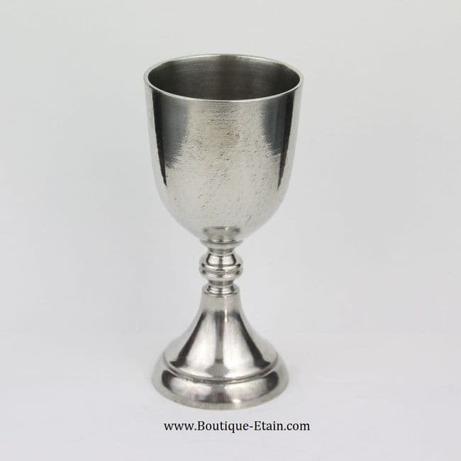 Coupe sur pied, verre à vin en étain forme T3