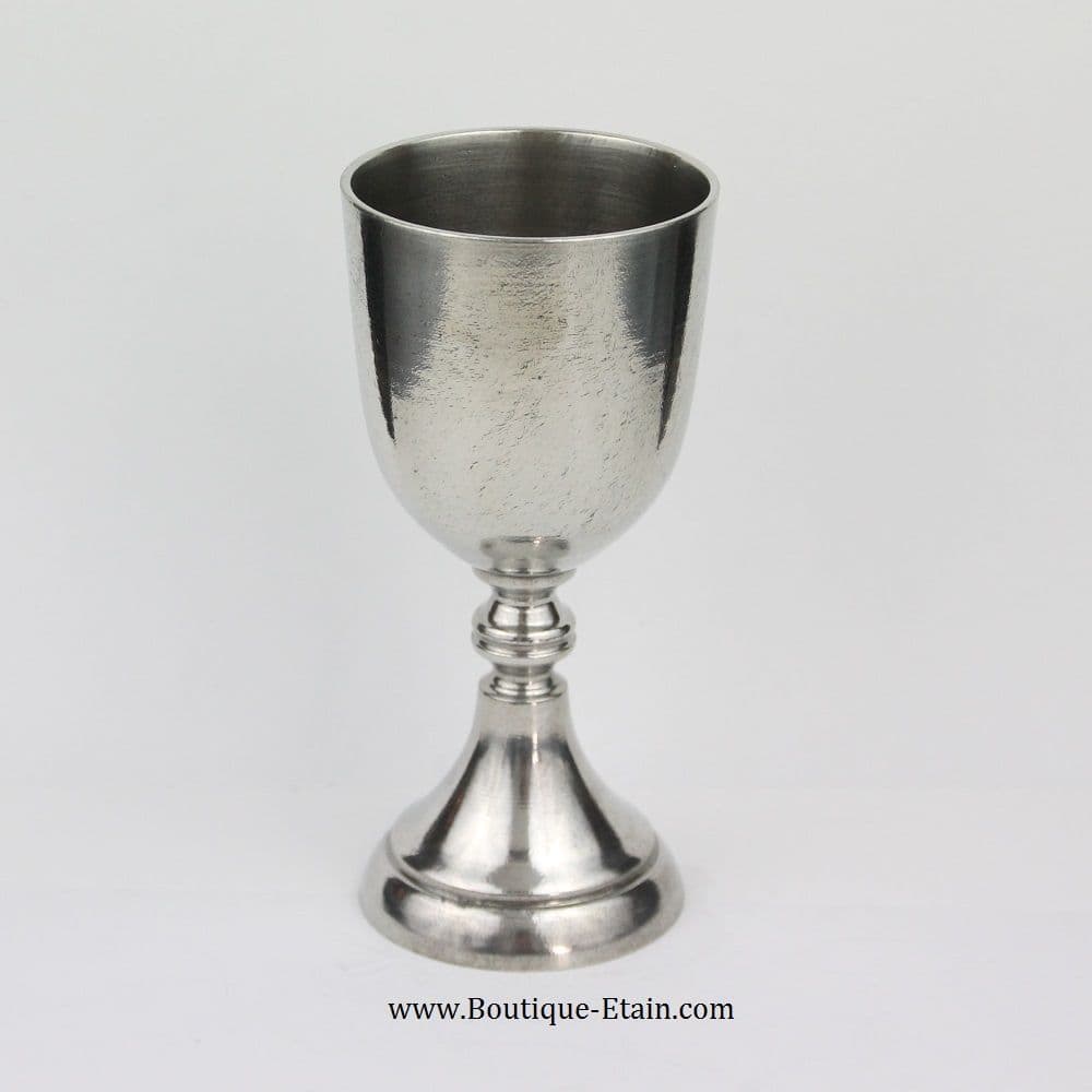 Coupe sur pied, verre à vin en étain forme T3
