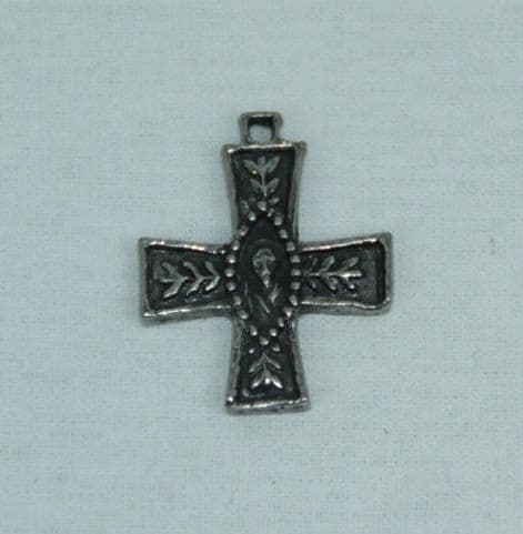 Croix des rameaux en étain, ou croix aux rameaux