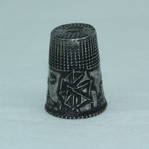 Dé à coudre en étain moulin à vent