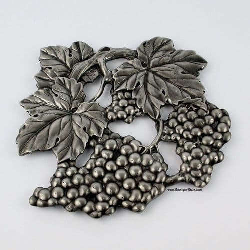 Dessous de plat Raisin et Vigne en étain