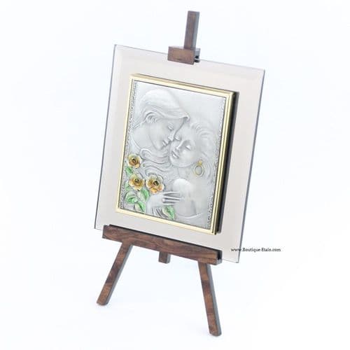 DESTOCKAGE -40% Chevalet les amoureux en étain