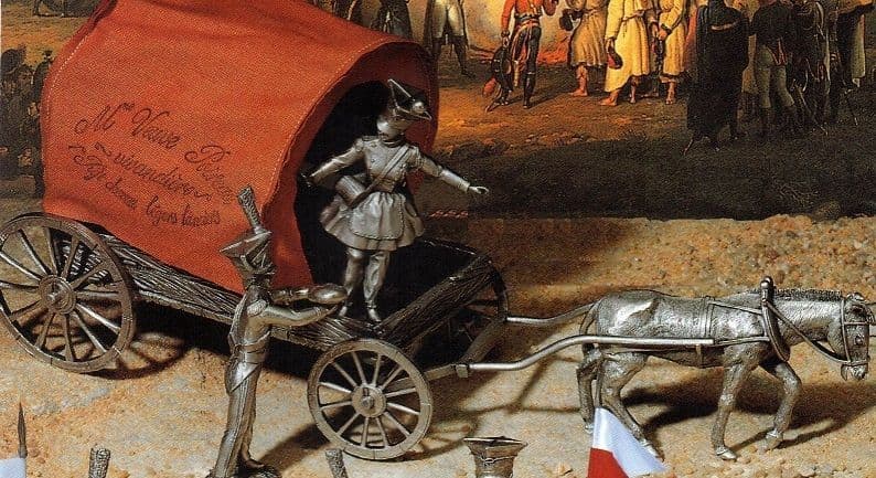 Les étains du Prince 1er Empire Scène issue du Bivouac Lanciers et feu de camp