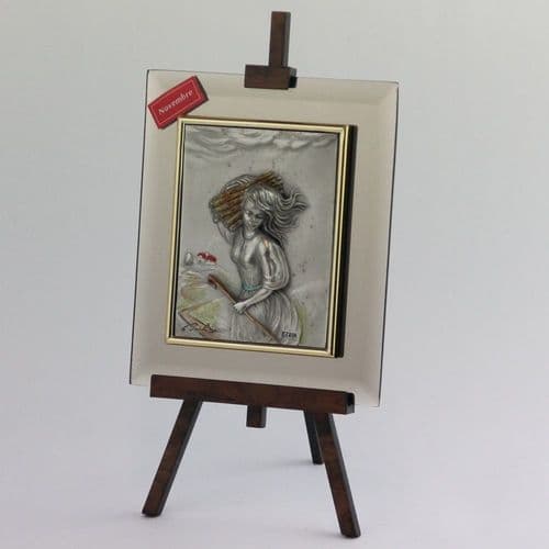 DESTOCKAGE -40% Le chevalet du mois de Novembre en étain