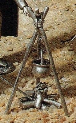 DESTOCKAGE -40% Le foyer , feu de camp en étain