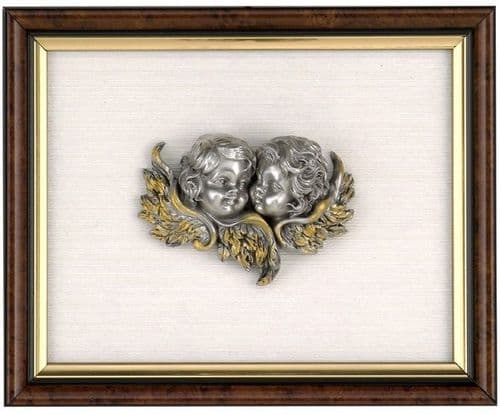 DESTOCKAGE -40% Tableau figurine étain NO 290 Les deux anges en étain