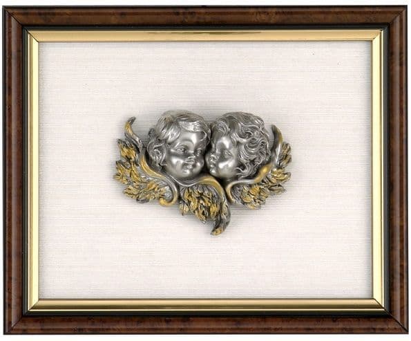 DESTOCKAGE -40% Tableau figurine étain NO 290 Les deux anges en étain