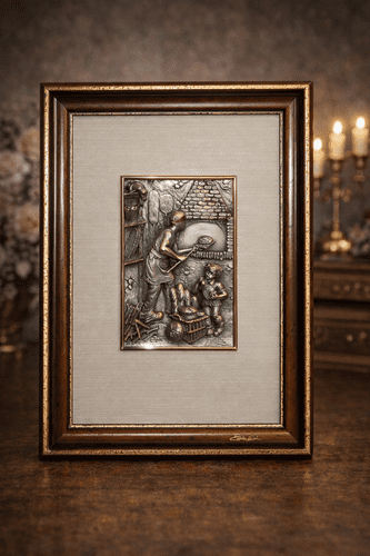 DESTOCKAGE -40% Tableau figurine étain RT 566 "Le boulanger"