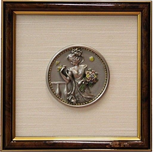 Tableau jeune femme sur sa terasse