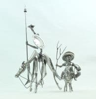 Dom Quichotte et Sancho Panza sur leurs montures
