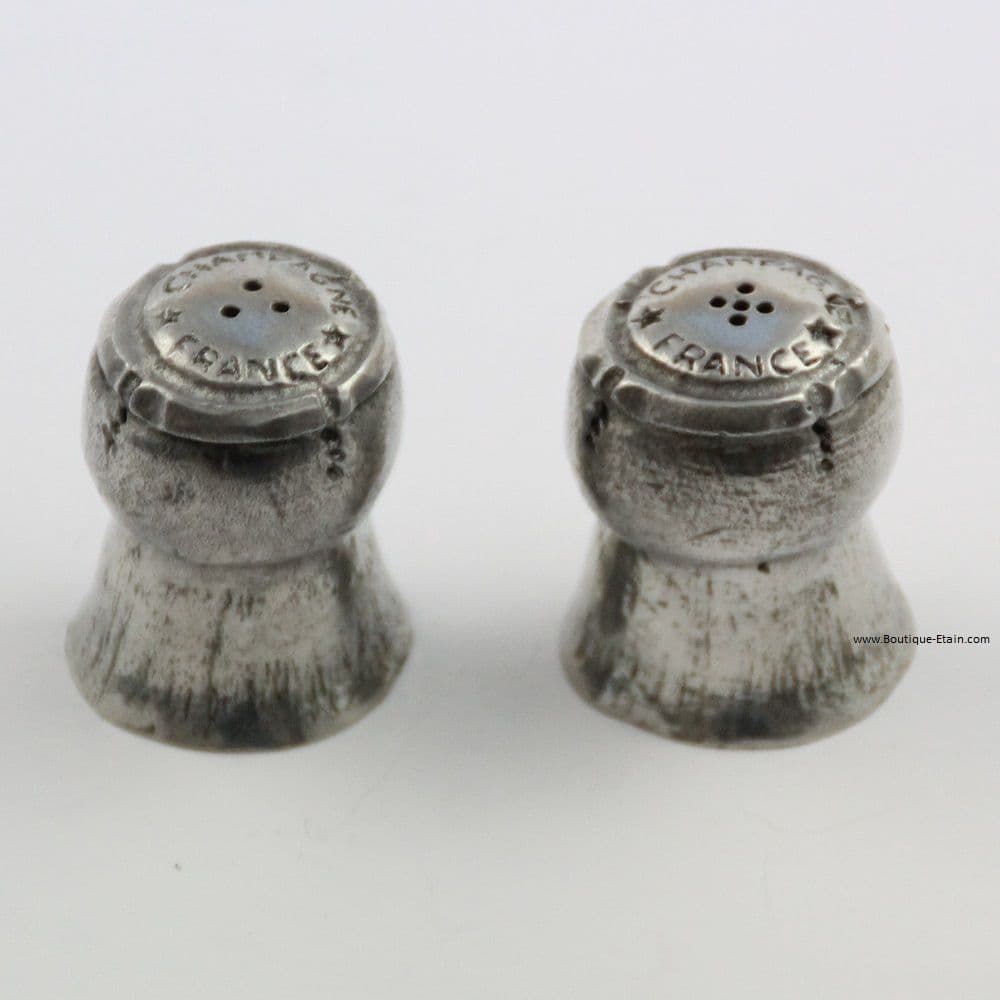 Ensemble sel et poivre motif Champagne