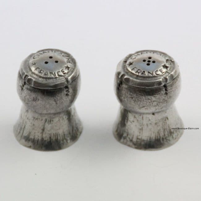 Ensemble sel et poivre motif Champagne