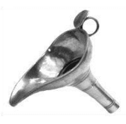 Entonnoir à décanter à bec avec filtre en étain