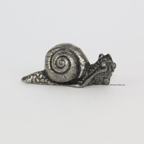 Escargot miniature en étain