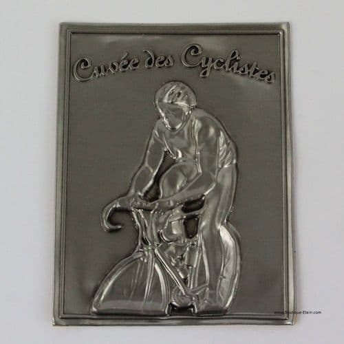 Etiquette Adhésive Cuvée des Cyclistes en étain