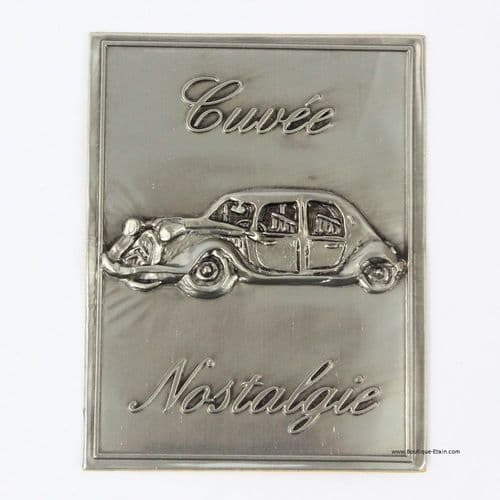 Etiquette Adhésive Cuvée Nostalgie en étain