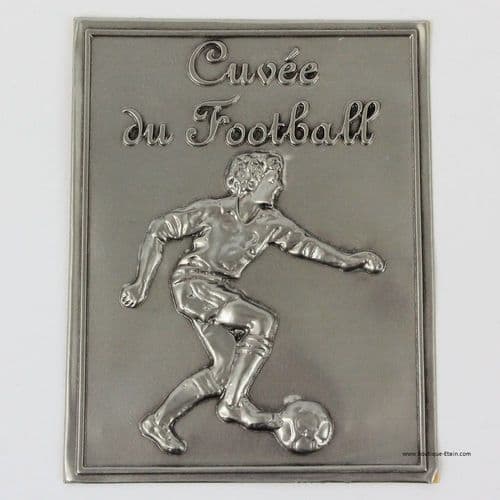 Etiquette Adhésive Football en étain pour bouteille .
