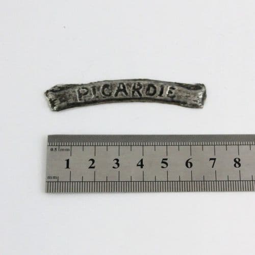 Etiquette autocollante en étain PICARDIE