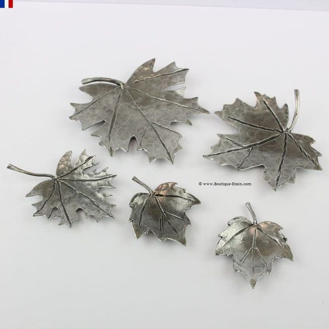 Feuille d'érable en étain (7 à 20cm)