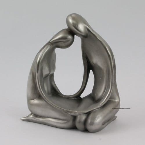Figurine couple + de 1Kilo d' étain !