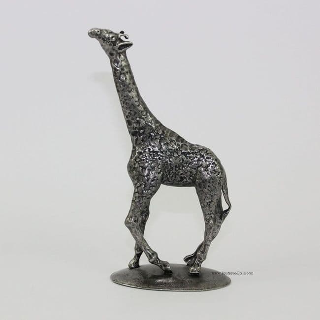 Figurine girafe en étain massif – 14 cm Michel Laude