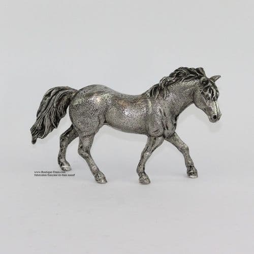Figurine statuette cheval en étain H10cm