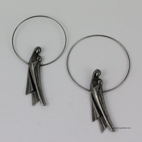 Grand cercle d'étain La vierge Marie