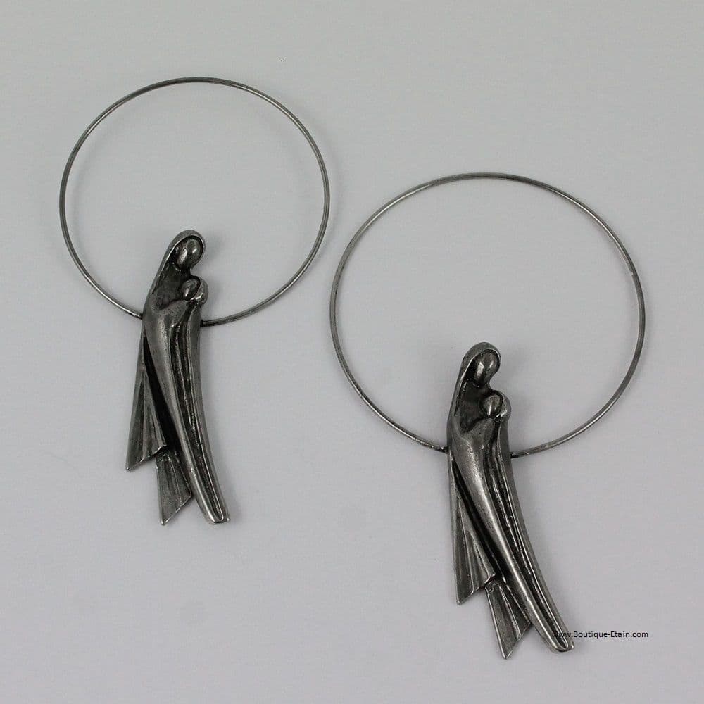 Grand cercle d'étain La vierge Marie