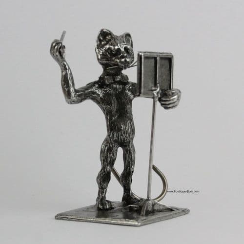 Grand chat en étain, le chef d'orchestre