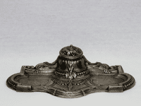 Encrier de notaire, style ancien en étain.