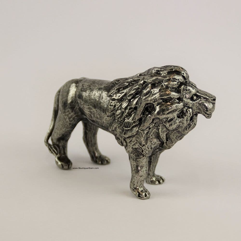 Grand Lion en étain