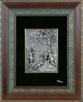 Tableau en étain les chasseurs au canard.