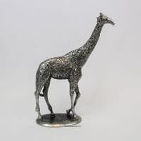 Grande figurine girafe en étain massif – 21 cm Michel Laude
