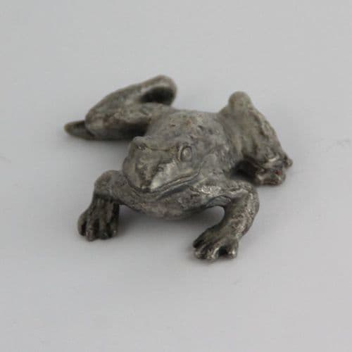 Grenouille en étain miniature