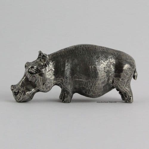 Hippopotame en étain