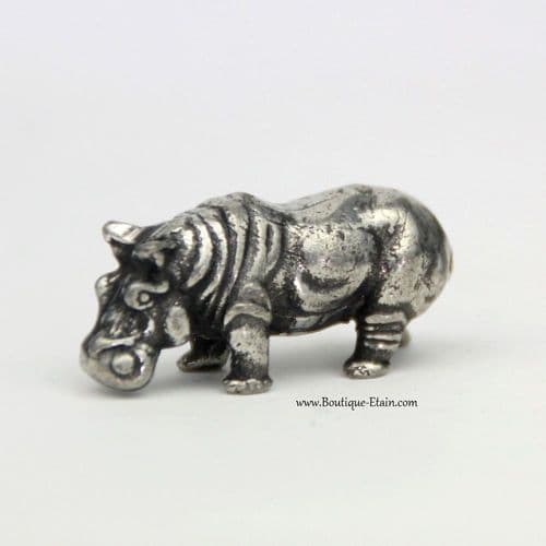 Hippopotame en étain